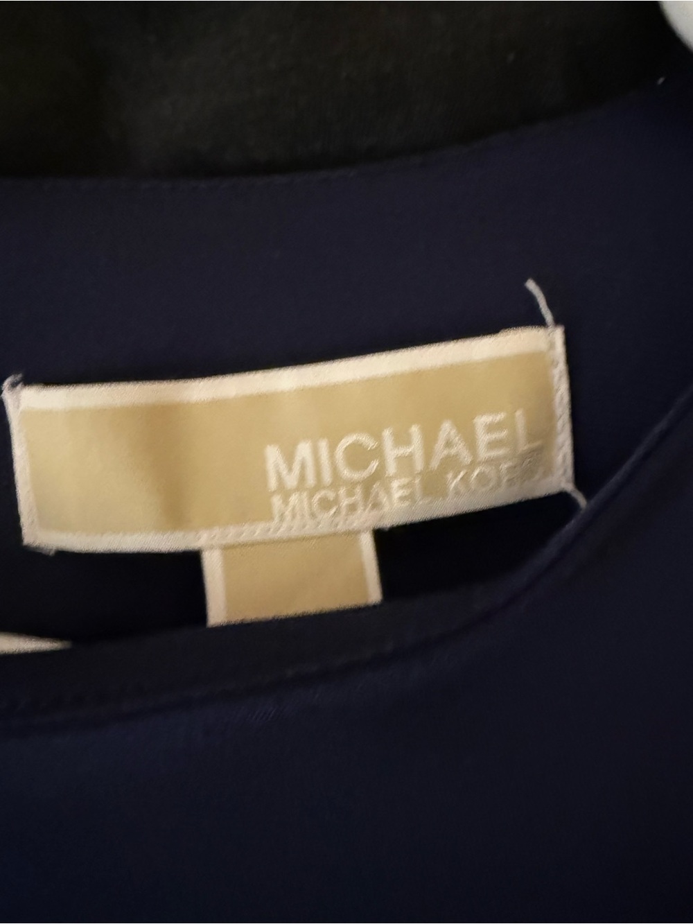 Michael Kors Navy Shift Dress with Orange Trim - Picture 5 of 6
